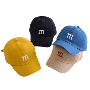 Casquette bébé en PVC 6 panneaux, toutes saisons, <span class=keywords><strong>1</strong></span>-3 ans, style coréen, unisexe, lettre M, baseball, taille unique, protection <span class=keywords><strong>solaire</strong></span>, chapeau <span class=keywords><strong>pour</strong></span> enfants - Product Image 1