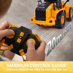 Camion <span class=keywords><strong>tracteur</strong></span> excavateur <span class=keywords><strong>télécommandé</strong></span> DWI Dowellin avec lumière et son, 2,4 G, chargeur frontal, jouet de construction - Product Image 3