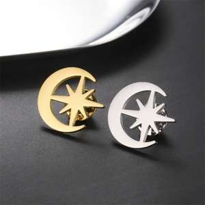 Factory Customized Gold Plated Stainless Steel Butterfly Design Logo Badge Brooch Wholesale Women's Jewelry - Product Image 3