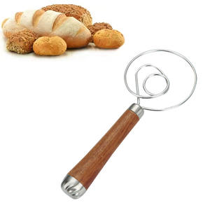 Outils de cuisson d'oeufs de pâte danoise fouet nouveau manche en <span class=keywords><strong>bois</strong></span> <span class=keywords><strong>et</strong></span> en acier inoxydable fouet à pâte de cuisine pour accessoires de fabrication de pain - Product Image 1