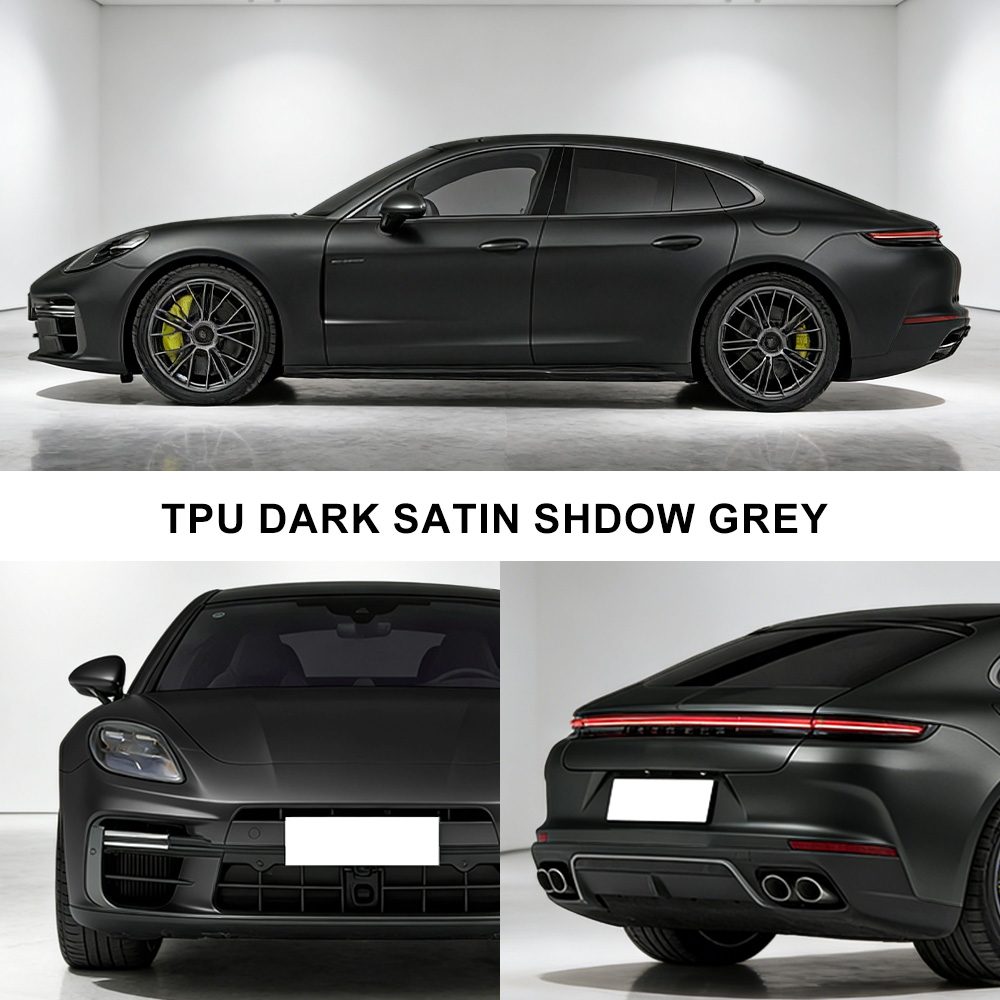 PPF TPU สีเทาเงาซาตินเข้ม