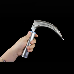 Laringoscopio de acero inoxidable con luz blanca LED barata, 4 cuchillas, equipo de diagnóstico veterinario, intubación traqueal para mascotas de animales pequeños - Product Image 6