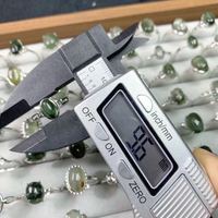 Anneaux en cristal de quartz rutilé vert en gros, bijoux en cristal, pierres précieuses, pour cadeaux, Anillos Para Mujer