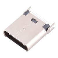 Connecteur femelle Type-C 24P, pas de 1,0 mm, montage sur carte, prise USB-C, longueur 9,3 mm, 10 000 cycles, pour charge d'ordinateurs portables et tablettes