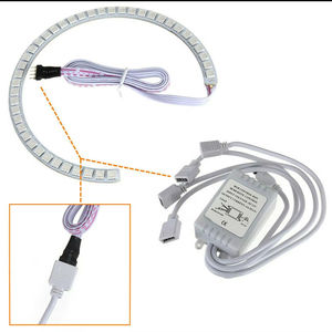 4x Anneaux lumineux LED RGB <span class=keywords><strong>Angel</strong></span> <span class=keywords><strong>Eyes</strong></span> pour BMW E36 E38 E39 <span class=keywords><strong>E46</strong></span> Coupé 2D, kit de phares LED SMD <span class=keywords><strong>Angel</strong></span> <span class=keywords><strong>Eyes</strong></span> 131MM - Product Image 3