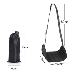Portable Travel Leg Rest <b>Hammock</b> 42x20cm Black Drawstring Bag Included Adult Use - Product Image 1