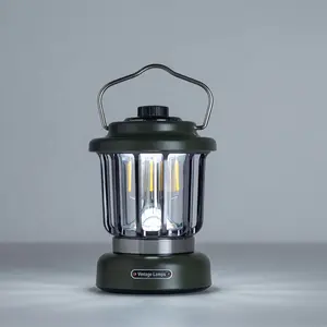 Şarj edilebilir Metal Retro kamp feneri acil kamp lambası