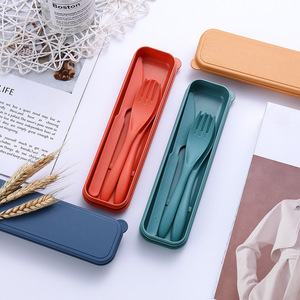 Pp du lịch di động Bộ đồ ăn lưu trữ hộp trường hợp thực phẩm cấp đồ ăn nhà bếp muỗng nĩa hộp cho Kid trường thiết lập dao kéo - Product Image 3