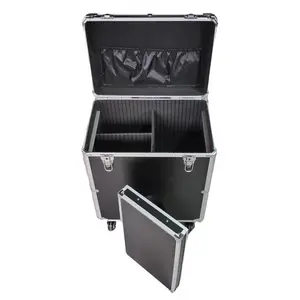 Customize Eva Padding Aluminum Pull-Rod Suitcase Furniture Repair Heavy-Duty Toolbox Case With Swivel Wheel Shockproof