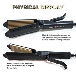 salón profesional, plancha plana iónica de turmalina cerámica de titanio, secado rápido en húmedo, Amazon - Product Image 4