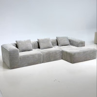 Sofá Cama Gigante Moderno de Espuma Viscoelástica Comprimida al Vacío, Estilo Modular para Sala de Estar y Dormitorio, Tapicería de Tela para Hoteles