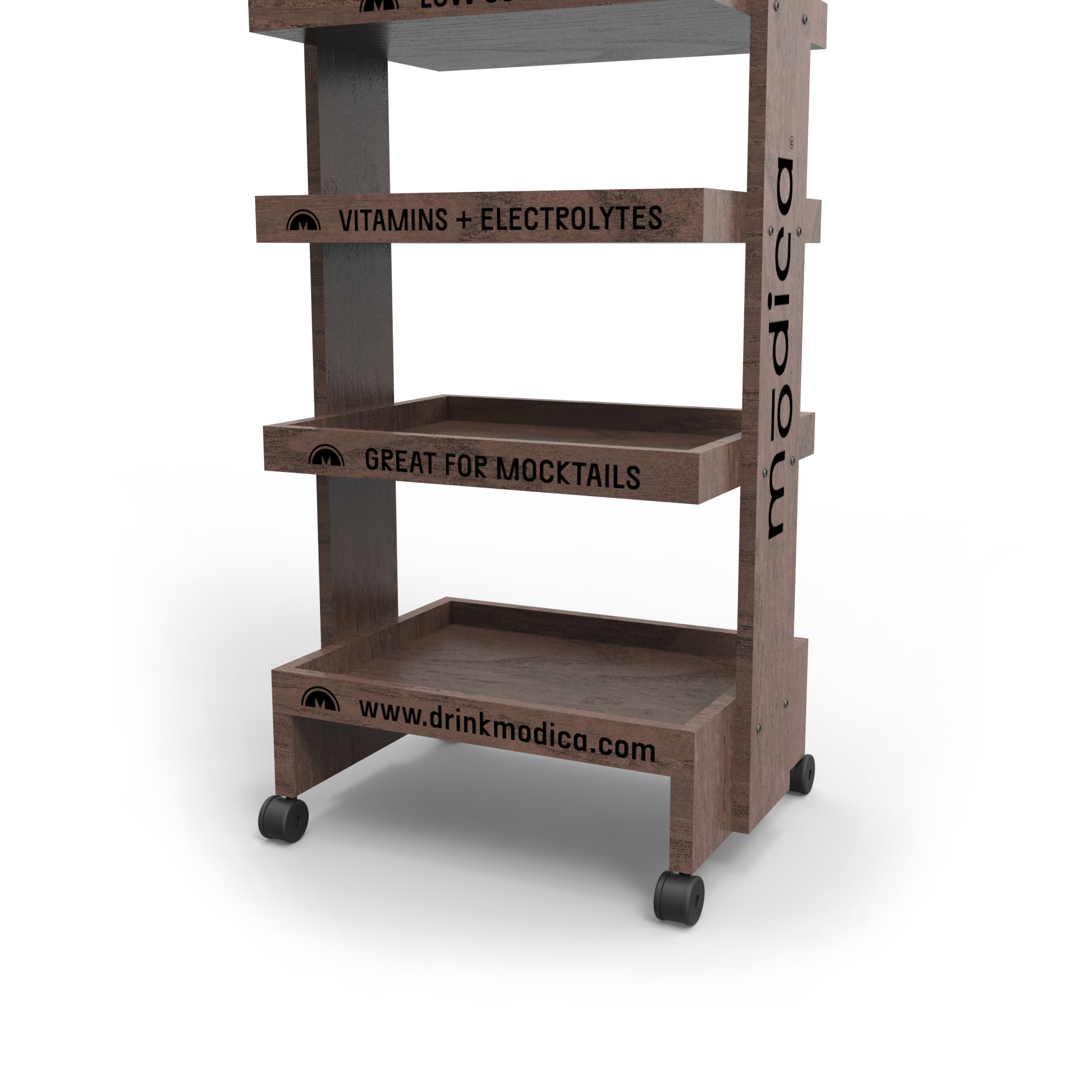 Store Specific Cocktail Display Holder Can Be Customized and Replaced with logo Size Wooden Layered — view 6
