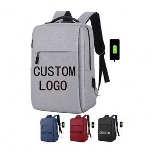Ys58 Big Capacity Durable Polyester Business <b>Backpack</b> with USB Charging and Embossed Logo <b>Laptop</b> Bag for Daily Use - Product Image 1