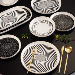 Moderno 60 pz nuovo <span class=keywords><strong>set</strong></span> di stoviglie in ceramica eco-friendly Bone China piatto piatto per <span class=keywords><strong>6</strong></span> <span class=keywords><strong>persone</strong></span> - Product Image 4