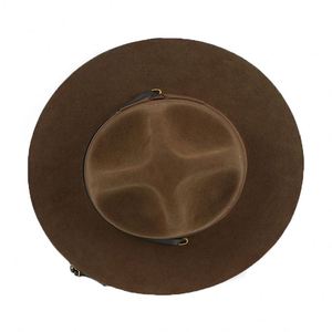 R112 Classical 100% <b>Wool</b> Top Hat Large Brim Fashion US <b>Marine</b> Corps Instructor Jazz Cap Party Four Seasons - Product Image 3