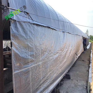 Bâche transparente haute résistance <span class=keywords><strong>pour</strong></span> abri de poulets, rideau d'élevage de porcs, film tissé à bord renforcé enroulable - Product Image 2