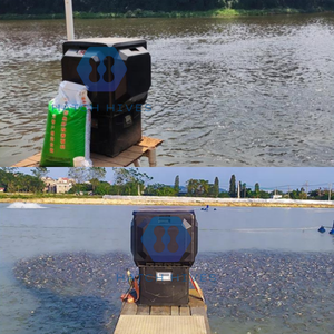 Mangeoire à poisson automatique à fonctionnement mains libres 120w équipement agricole d'aquaculture à large couverture pour étang de grande capacité - Product Image 6