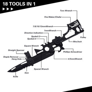 Đa Công Cụ Pocket Thẻ Thẻ Tín Dụng Kích Thước Blackening Gấp Bánh 18 Trong 1 Món Quà Độc Đáo Cho Nam Giới Với Dao Cờ Lê Và Lửa Nhà Sản Xuất - Product Image 4