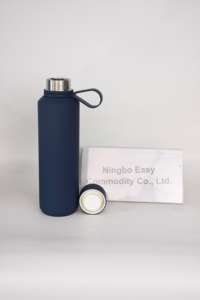 Venta caliente 12oz 20oz portátil de doble pared de acero inoxidable botella de vacío estancia caliente mantener frío en pintura de goma aceptar personalizado - Product Image 5