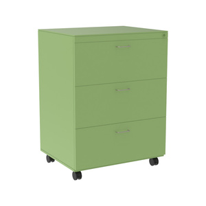 Công suất lớn 3-Drawer trắng văn phòng lưu trữ tập tin Tủ 360 độ bánh nhà văn phòng Tủ Sách kim loại kho hội thảo - Product Image 2