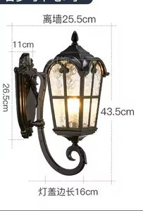 โคมไฟติดผนัง LED กันน้ำสไตล์ยุโรป15W 220V สวนวิลล่าประตูกลางแจ้งลานระเบียงภายนอกโรมโบราณย้อนยุค - Product Image 4