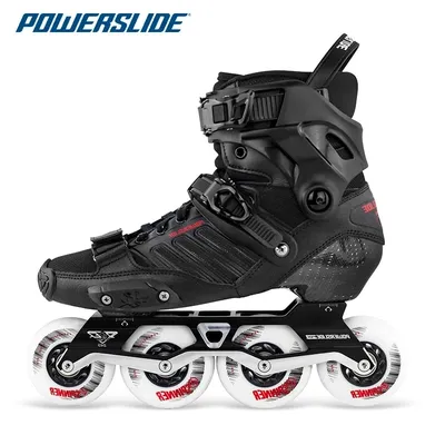 POWERSLIDE EVO Patins à roues alignées Freestyle en fibre de carbone haut de gamme Rouleau clignotant avancé