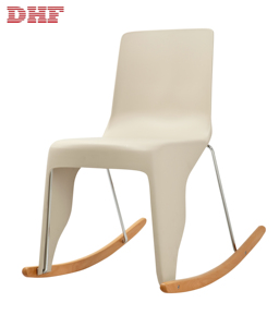 Siège EN PP Enduit Cadre En Bois Base Fantaisie Patio <span class=keywords><strong>Chaise</strong></span> Berçante Relaxante - Product Image 2