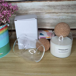 Contenedor <span class=keywords><strong>de</strong></span> botella <span class=keywords><strong>de</strong></span> vidrio hecho a mano, tarros <span class=keywords><strong>de</strong></span> vela <span class=keywords><strong>de</strong></span> vidrio aislados con tapa <span class=keywords><strong>de</strong></span> corcho <span class=keywords><strong>de</strong></span> bola para hacer velas - Product Image 6