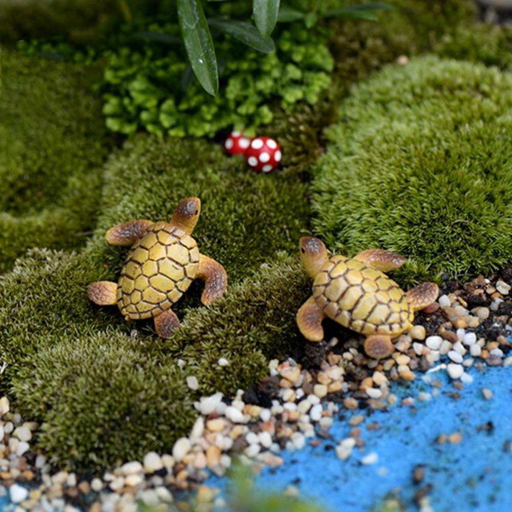 10 Mini Tartarughe Luminose In Resina Acrilica - Con Glitter, 2.7 Cm, Per Decorazioni Fai Da Te