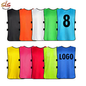 Jaring tanpa lengan Logo khusus anak cetak reversibel rompi latihan sepak bola Bibs latihan anak-anak Pinnies pelatihan sepak bola - Product Image 1