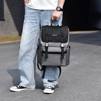 Mochila para Portátil con Cierre Enrollable, Diseño Multibroche, Resistente al Agua, para Negocios y Actividades al Aire Libre