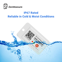 Registrador de Datos de Temperatura Inalámbrico ABS ZenMeasure OEM/ODM, Resistente al Agua IP67 5.0, Registro de 12 Meses para Logística de Cadena de Frío