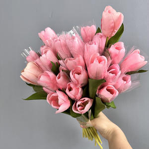Mini Bouquet de Tulipes Artificielles Douces au Toucher pour Mariage, Maison, Hôtel – Vente en Gros, Fabrication OEM, Couleurs Personnalisées - Product Image 4