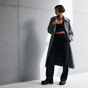 <span class=keywords><strong>Trench</strong></span> da <span class=keywords><strong>donna</strong></span> <span class=keywords><strong>taglie</strong></span> forti doppiopetto classico soprabito con cintura da esterno con cappuccio impermeabile - Product Image 5