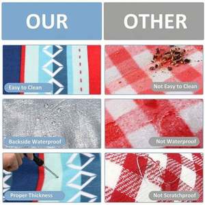 Manta de Picnic Portátil Impermeable con Logotipo Personalizado al por Mayor - Product Image 5