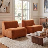 Ensemble de canapés modulaires sectionnels en tissu compressé sous vide pour appartement, villa, salon