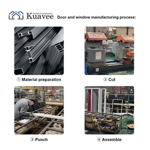 Fenêtres et Portes Coulissantes Pliantes pour Locaux Commerciaux, Accessoires pour Fenêtres en Aluminium, Profilés en Aluminium Noirs pour Fenêtres - Product Image 4