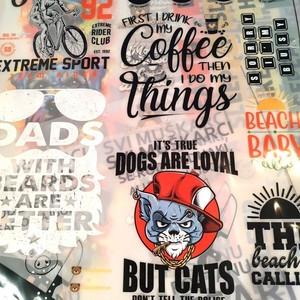 Autocollant personnalisé en gros, prêt à presser, motif <span class=keywords><strong>Joker</strong></span> squelette, impression d'étiquette, transfert thermique DTF Plastisol pour T-shirt - Product Image 6