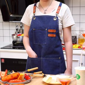 Bán buôn tùy chỉnh nhà bếp giá rẻ vải Tạp dề trong nhà bếp làm việc nhà vải tạp dề - Product Image 6