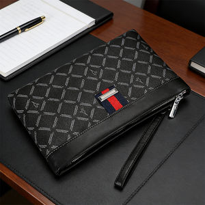 Bolso de Mano para Hombre, de Lujo, Alta Calidad, Cartera, Bolsa para Teléfono, Bolso de Negocios con Cierre de Cremallera en Cuero PU Impermeable - Product Image 4