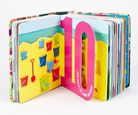 Livre pop-up 3D personnalisé avec impression d'animaux anglais pour enfants, avec papier fantaisie et couverture rigide, animations amusantes