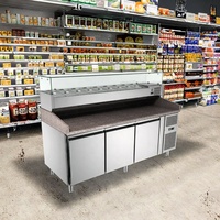 Soardragon Saladette/Salad Bar persiapan kulkas meja pendingin atas Sandwich kereta bawah tanah