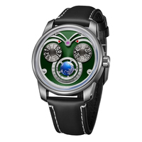 Montre automatique pour homme avec séparation des aiguilles des heures et des minutes, mouvement NH35, acier inoxydable 316L, verre saphir, montre mécanique, fabrication OEM personnalisée