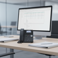 Teléfono IP XNTEL XN103 con Voz HD, Protocolo SIP, Red TCP/IP, Teléfono VoIP de Escritorio, 3 Cuentas SIP