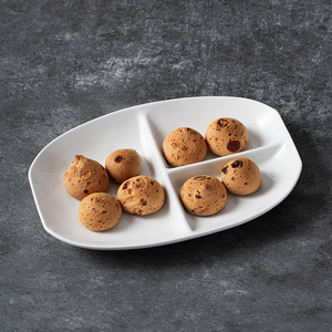 Vente en gros d'assiettes modernes en porcelaine blanche de haute qualité plateaux mariages fête <span class=keywords><strong>sushi</strong></span> salade de fruits <span class=keywords><strong>plateau</strong></span> de service en céramique - Product Image 4