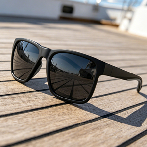 Wholesale Adult Black Square Full Rim TR90 Frame Polarized Two Pieces Lunettes De Soleil UV400 Windproof Fishing Beach Sports - Product Image 1