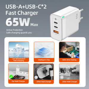 EU/US/UK <strong>Plug</strong> 65W USB-C Mobile Phone Wall <strong>Charger</strong> PD Fast USB Type C Portable Power Supply Adapter for Travel - Product Image 2
