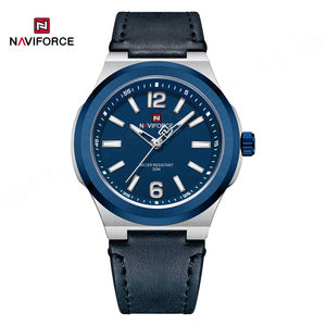 NUEVO Reloj NAVIFORCE 9233 BGNGN Verde para Hombre, Caja Delgada, Correa de Cuero, Reloj Deportivo Resistente al Agua, Relojes de Cuarzo Japoneses - Product Image 6