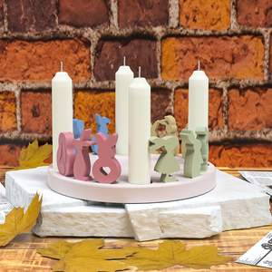 Stampo in resina fai da te ecologico per portacandele a forma di coniglio, modello pasquale, supporto per candele in gesso, articolo decorativo - Product Image 3