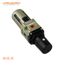 AirWork Tipe AW4000-04 Regulator Filter Udara Bertekanan Pneumatik dari Paduan Aluminium Bersertifikasi CE/ISO9001
